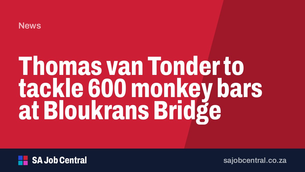 Thomas van Tonder to tackle 600 monkey bars at Bloukrans Bridge